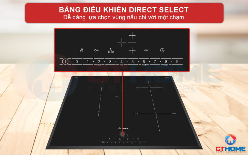 Dễ dàng lựa chọn mức cấp độ chỉ với một chạm trên bảng điều khiển Direct Select.