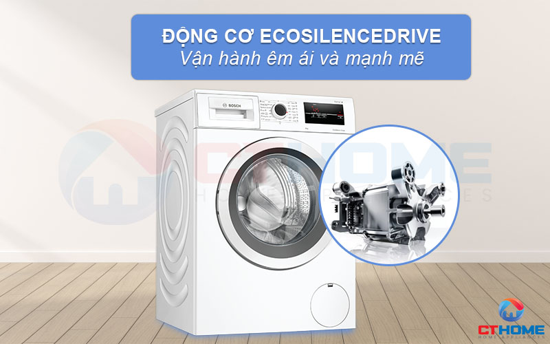 Động cơ EcoSilence Drive giúp máy giặt vận hành mạnh mẽ và êm ái hơn