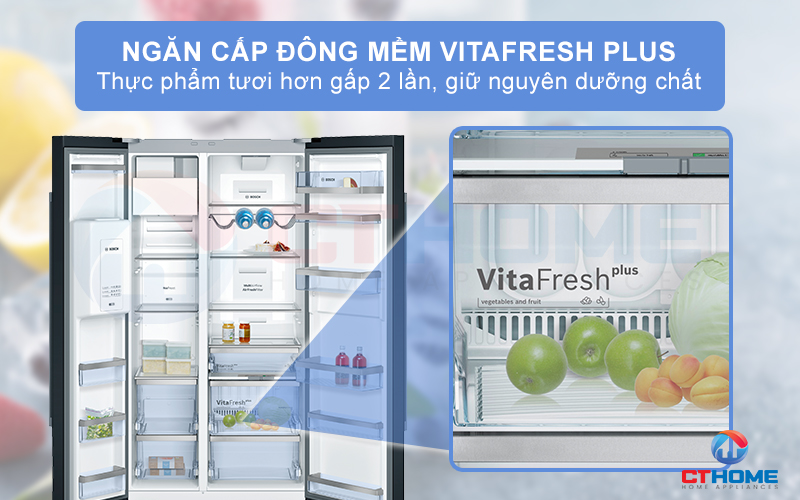 Giữ thực phẩm tươi lâu dài với ngăn cấp đông mềm VitaFresh Plus và VitaFresh