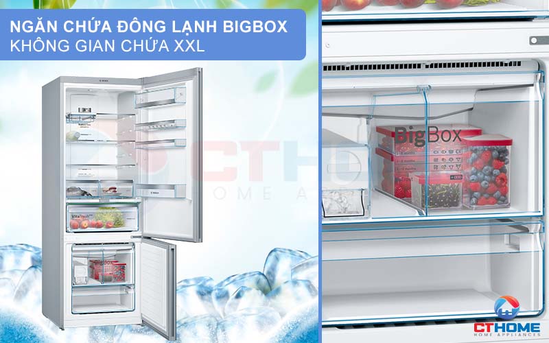 Ngăn chứa đông lạnh Big Box cho bạn không gian chứa XXL