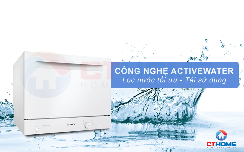 Công nghệ ActiveWater tối ưu lượng nước rửa cho từng chu trình
