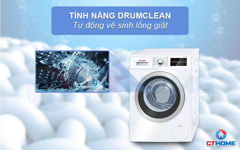 Lựa chọn Drum Clean để vệ sinh lồng giặt tự động theo định kỳ