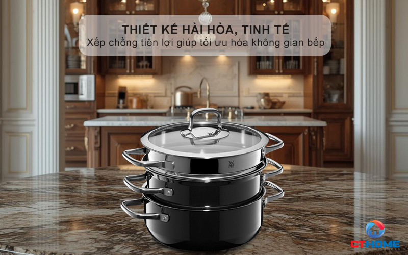 Thiết kế hài hòa, tinh tế - Xếp chồng tiện lợi giúp tối ưu hóa không gian bếp 