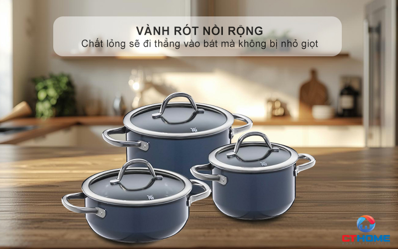 Vành rót nồi rộng- Chất lỏng không bị nhỏ giọt