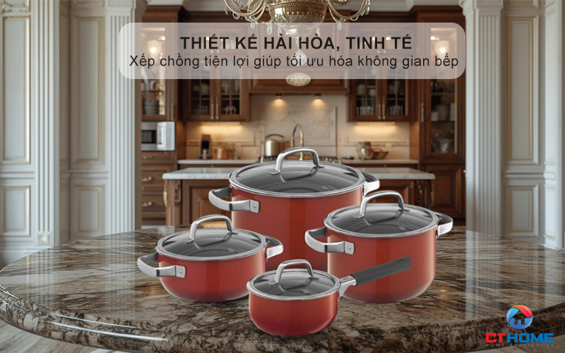 Thiết kế hài hòa, tinh tế - Xếp chồng tiện lợi giúp tối ưu hóa không gian bếp 