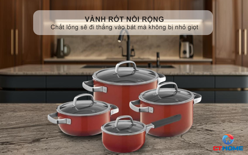 Vành rót nồi rộng- Chất lỏng không bị nhỏ giọt