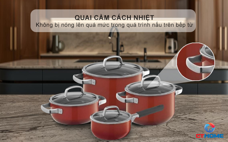 Quai cầm cách nhiệt, thiết kế vuông nhẹ nhàng