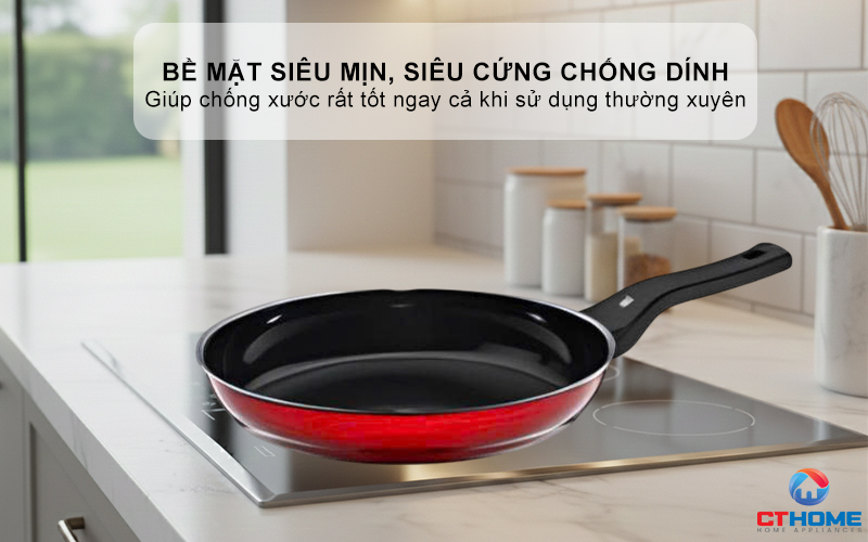  CHẢO RÁN WMF FUSIONTEC FRYING PAN 28CM COMPACT RED 0517265290  3
