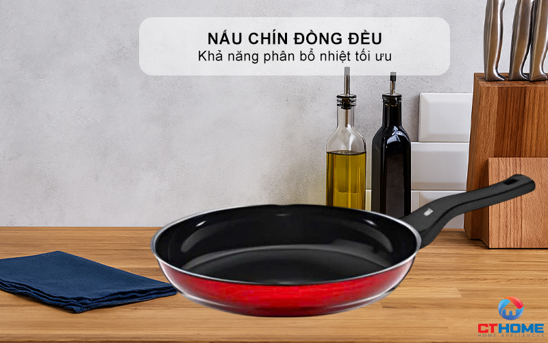  CHẢO RÁN WMF FUSIONTEC FRYING PAN 28CM COMPACT RED 0517265290  4