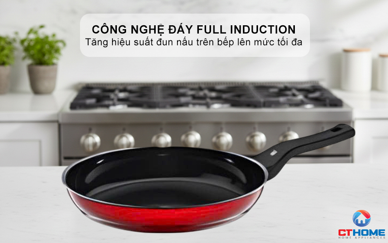  CHẢO RÁN WMF FUSIONTEC FRYING PAN 28CM COMPACT RED 0517265290  5