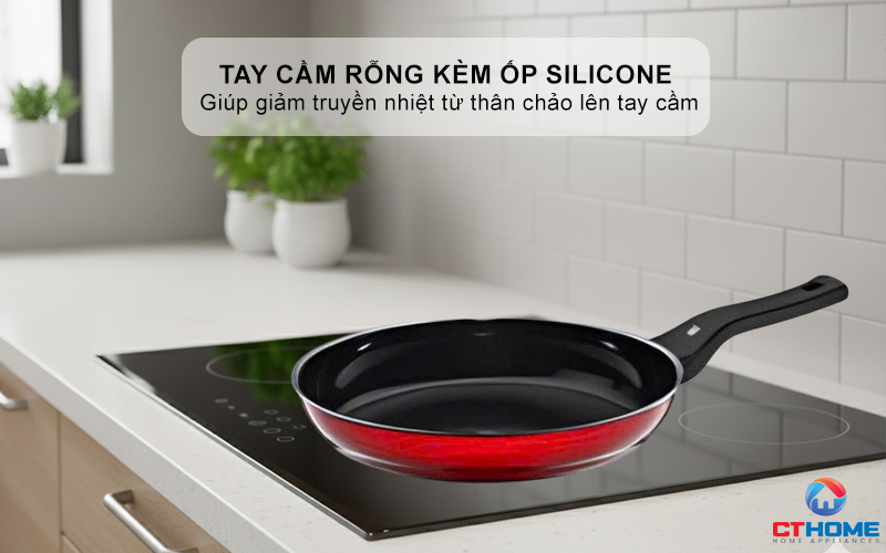  CHẢO RÁN WMF FUSIONTEC FRYING PAN 28CM COMPACT RED 0517265290  6