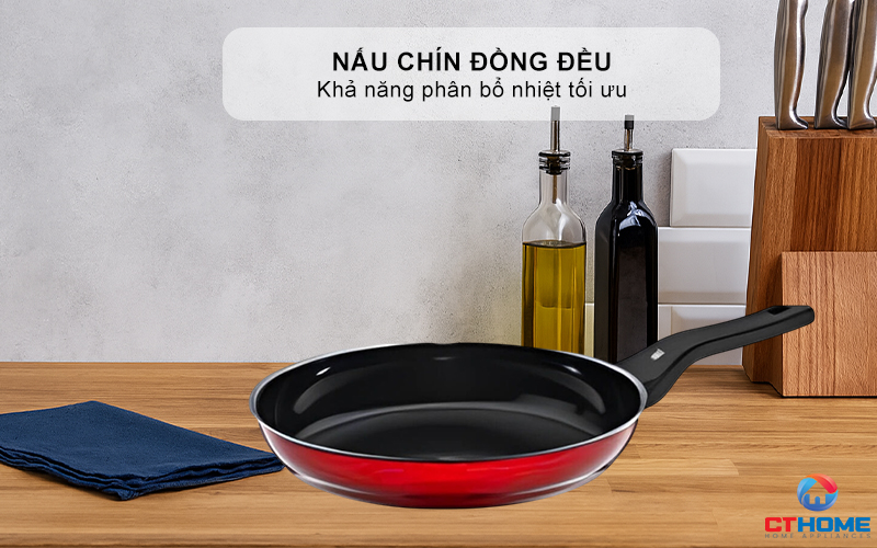 CHẢO RÁN WMF FUSIONTEC FRYING PAN 20CM COMPACT RED 0517365290 3