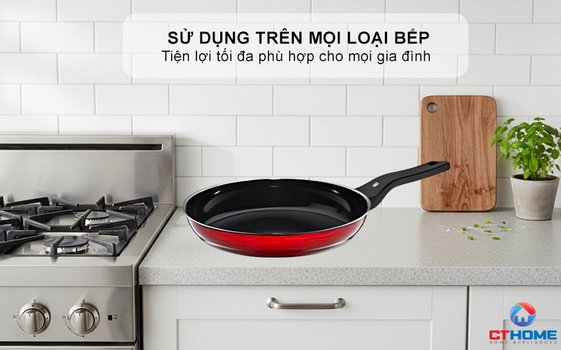 CHẢO RÁN WMF FUSIONTEC FRYING PAN 20CM COMPACT RED 0517365290 6