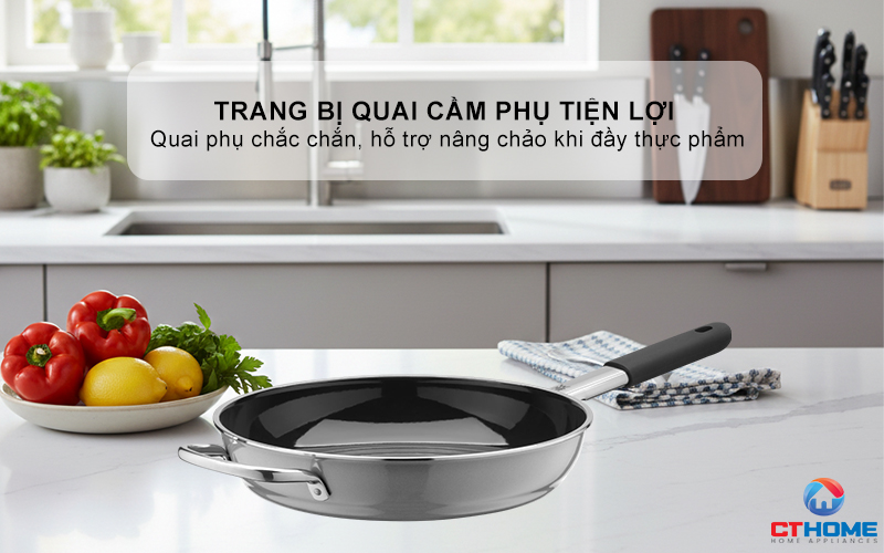 CHẢO RÁN WMF FUSIONTEC MINERAL FRYING PAN 28CM PLATINUM 0520675291 4