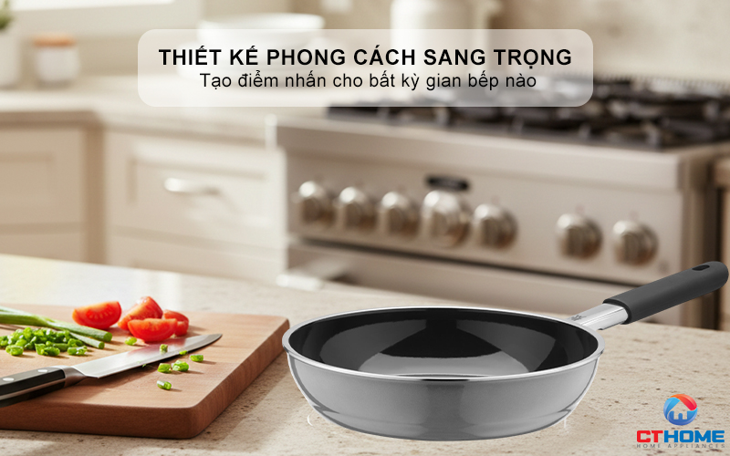 CHẢO RÁN  WMF FUSIONTEC MINERAL FRYING PAN 24CM PLATINUM 0520575291 1
