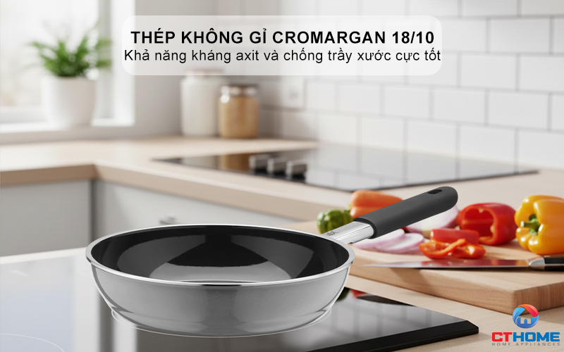 CHẢO RÁN  WMF FUSIONTEC MINERAL FRYING PAN 24CM PLATINUM 0520575291 2