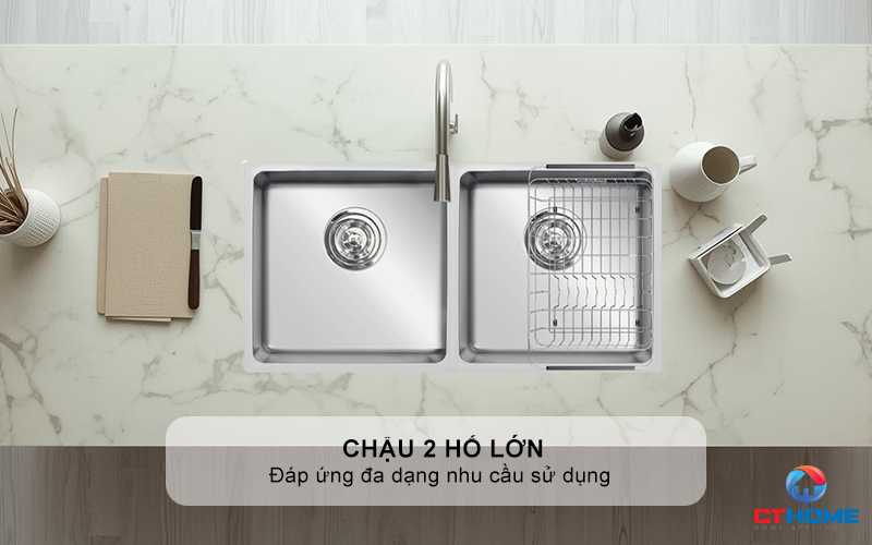 CHẬU RỬA CHÉN BÁT KONOX TURKEY SINK VIGO 860 INOX 304 2 HỐ CAO CẤP  TURKEYSINKVIGO860 4
