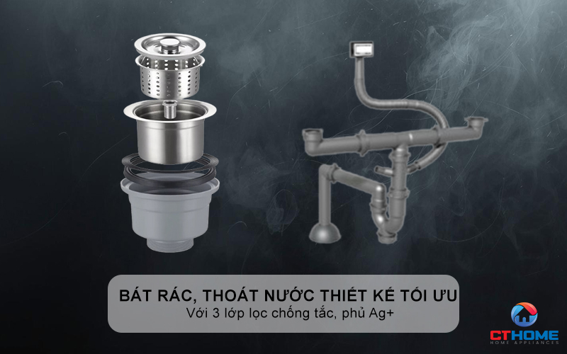 CHẬU RỬA CHÉN BÁT KONOX TURKEY SINK VIGO 860 INOX 304 2 HỐ CAO CẤP  TURKEYSINKVIGO860 7