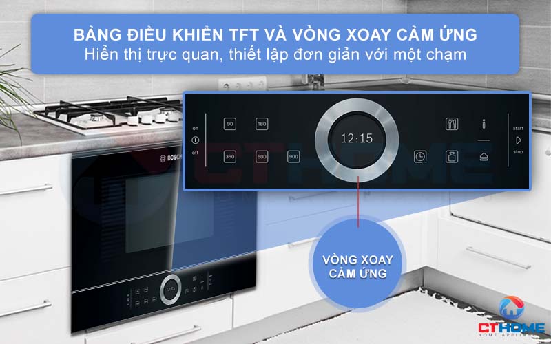 Bảng điều khiển cảm ứng một chạm TFT với vòng xoay cảm ứng hiện đại