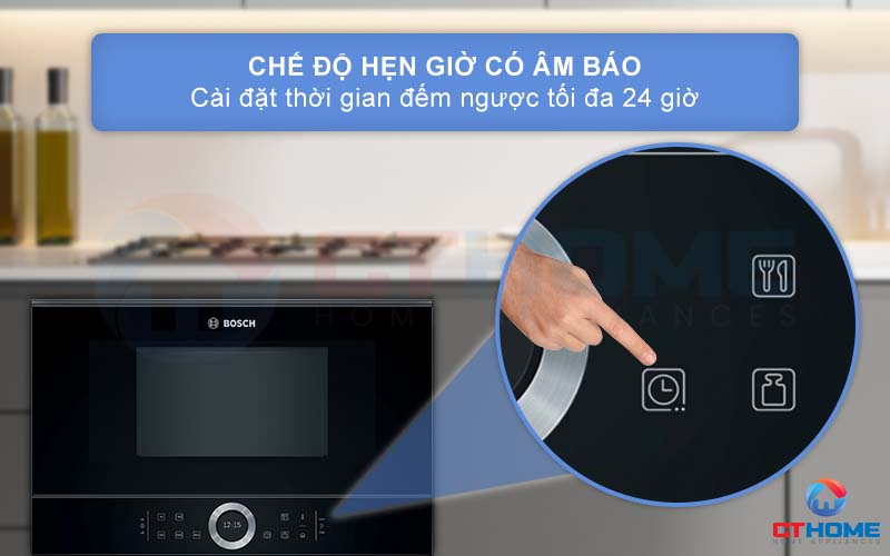 Chế độ hẹn giờ lên đến 24 giờ, khi kết thúc có âm báo