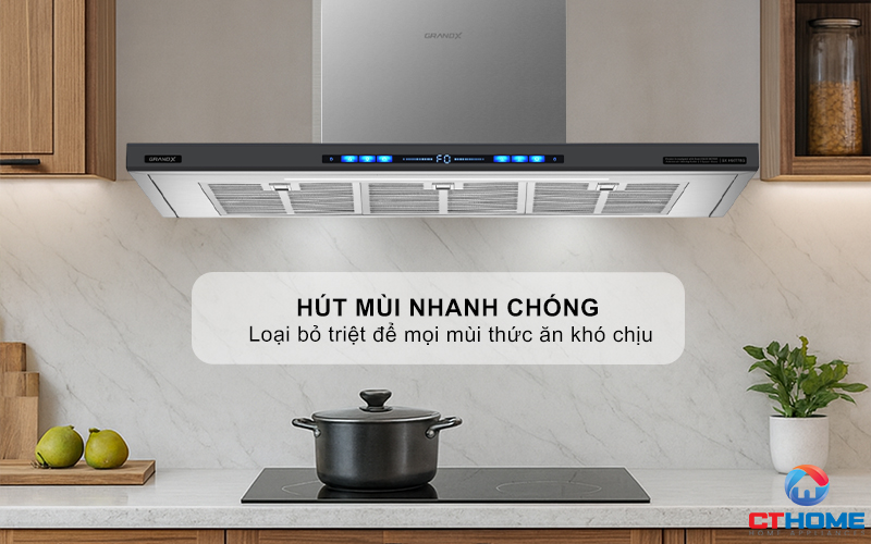 MÁY HÚT MÙI ÁP TƯỜNG GRANDX GX H90T78G NGANG 90CM GXH90T78G 9
