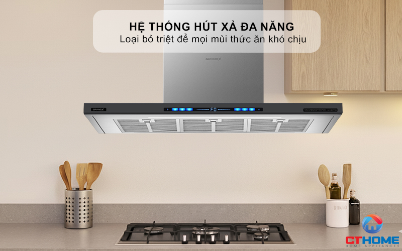 MÁY HÚT MÙI ÁP TƯỜNG GRANDX GX H90T78G NGANG 90CM GXH90T78G 6