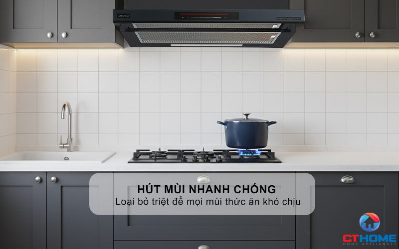 MÁY HÚT MÙI KÉO RÚT GRANDX GX H70F72B NGANG 70CM GXH70F72B 2