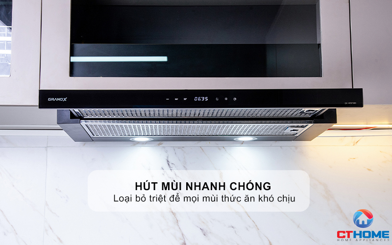 MÁY HÚT MÙI KÉO RÚT GRANDX GX H60F58B NGANG 60CM GXH60F58B 2