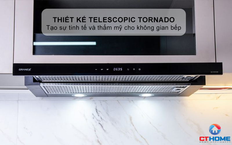 MÁY HÚT MÙI KÉO RÚT GRANDX GX H90F58B NGANG 90CM GXH90F58B 1