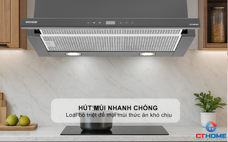 MÁY HÚT MÙI KÉO RÚT GRANDX GX H70F58G NGANG 70CM GXH70F58G 2