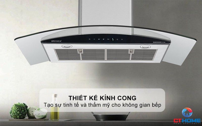 MÁY HÚT MÙI KÍNH CONG GRANDX GX H70C62 NGANG 70CM GXH70C62 1