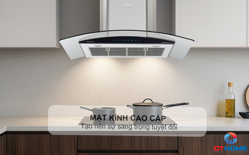 MÁY HÚT MÙI KÍNH CONG GRANDX GX H70C62 NGANG 70CM GXH70C62 3