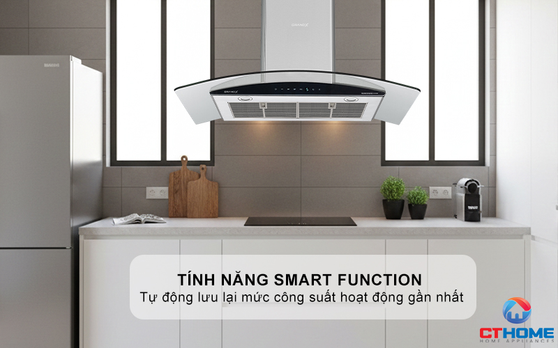 MÁY HÚT MÙI KÍNH CONG GRANDX GX H70C62 NGANG 70CM GXH70C62 8