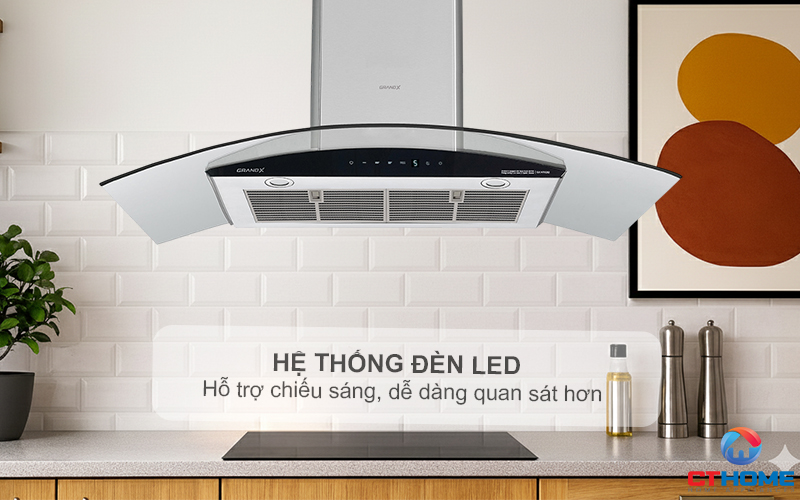 MÁY HÚT MÙI KÍNH CONG GRANDX GX H90C62 NGANG 90CM GXH90C62 5