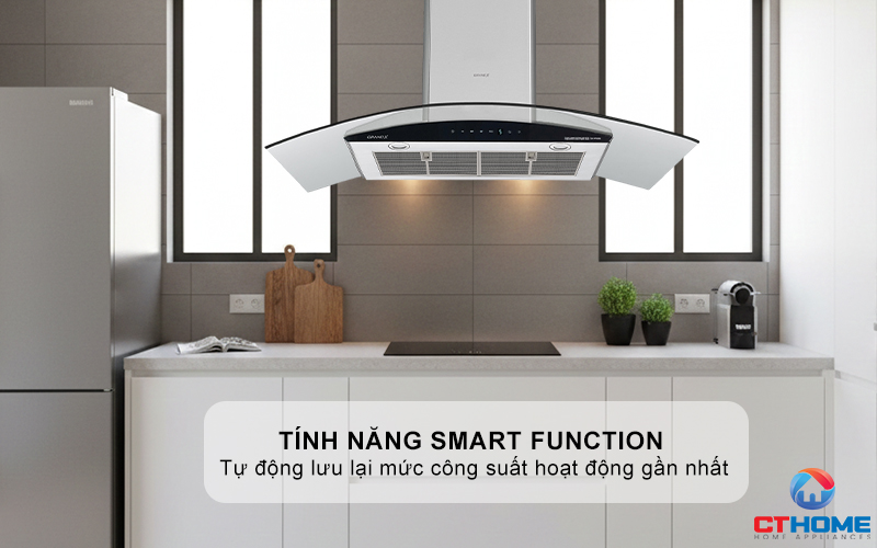 MÁY HÚT MÙI KÍNH CONG GRANDX GX H90C62 NGANG 90CM GXH90C62 6