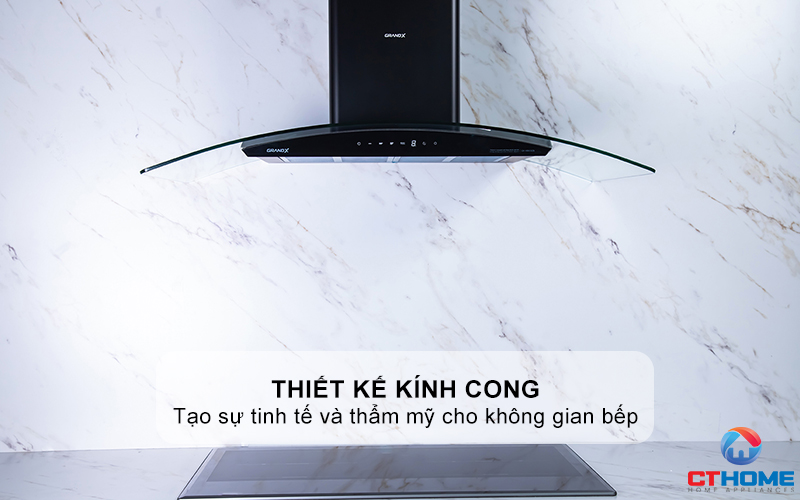 MÁY HÚT MÙI KÍNH CONG GRANDX GX H90C62B NGANG 90CM GXH90C62B 1