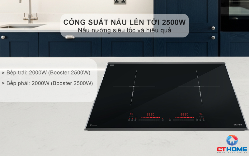 BẾP TỪ 2 VÙNG NẤU GRANDX SERIAL 6 GX IP676SE  GXIP676SE 3