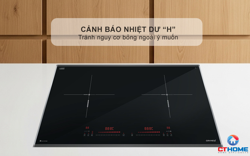 BẾP TỪ 2 VÙNG NẤU GRANDX SERIAL 6 GX IP676SE  GXIP676SE 8