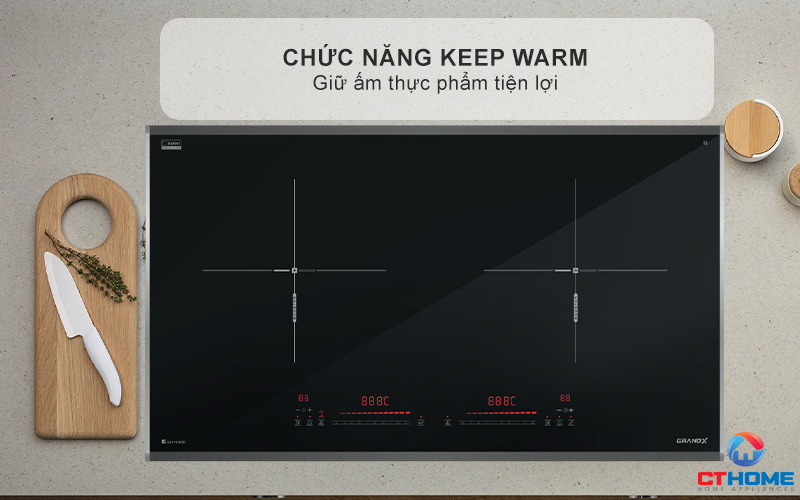 BẾP TỪ 2 VÙNG NẤU GRANDX SERIAL 6 GX IP676SE  GXIP676SE 9