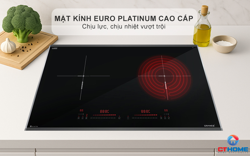 BẾP TỪ KẾT HỢP HỒNG NGOẠI 2 VÙNG NẤU GRANDX SERIAL 6 GX E677SE GXE677SE 2