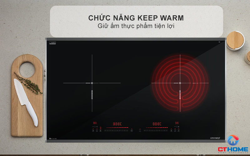 BẾP TỪ KẾT HỢP HỒNG NGOẠI 2 VÙNG NẤU GRANDX SERIAL 6 GX E677SE GXE677SE 9
