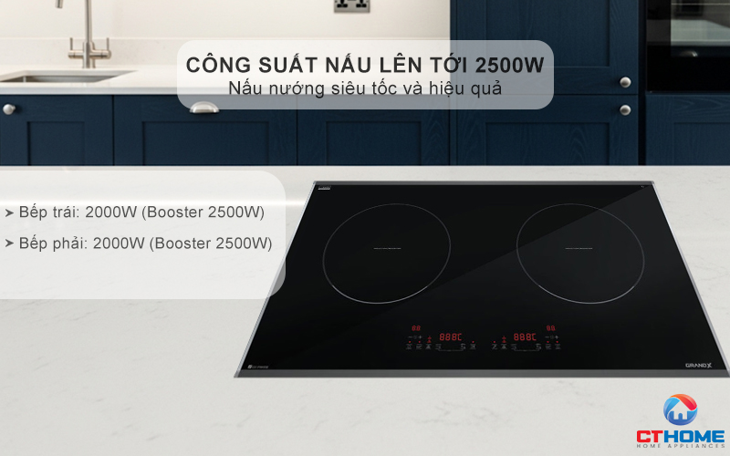 BẾP TỪ 2 VÙNG NẤU GRANDX SERIAL 6 GX IP669SE GXIP669SE 3