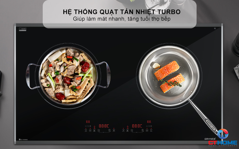 BẾP TỪ 2 VÙNG NẤU GRANDX SERIAL 6 GX IP669SE GXIP669SE 6