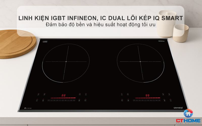BẾP TỪ 2 VÙNG NẤU GRANDX SERIAL 6 GX IH618SE GXIH618SE 12