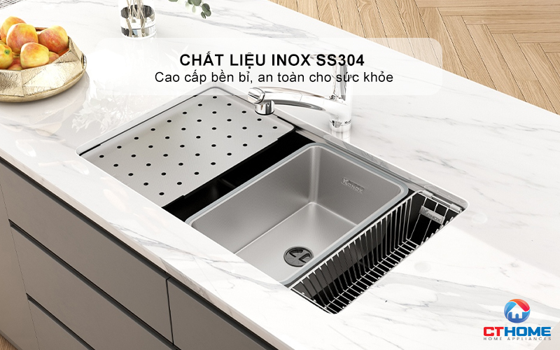 CHẬU RỬA CHÉN BÁT KONOX CHỐNG XƯỚC WORKSTATION SINK DEKOR 8044SU DEKOR8044SU 2