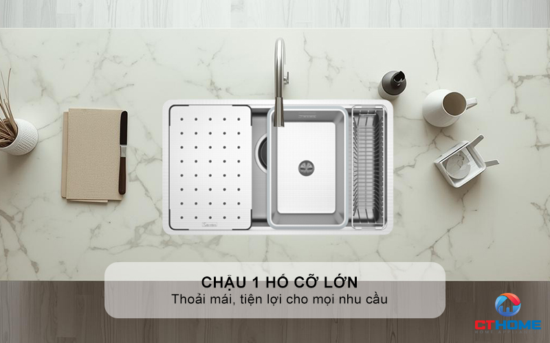 CHẬU RỬA CHÉN BÁT KONOX CHỐNG XƯỚC WORKSTATION SINK DEKOR 8044SU DEKOR8044SU 4