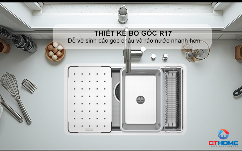 CHẬU RỬA CHÉN BÁT KONOX CHỐNG XƯỚC WORKSTATION SINK DEKOR 8044SU DEKOR8044SU 5