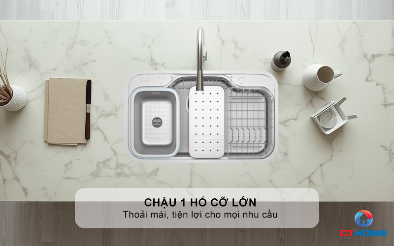 CHẬU RỬA CHÉN BÁT KONOX CHỐNG XƯỚC WORKSTATION SINK DEKOR 8048SU DEKOR8048SU 4