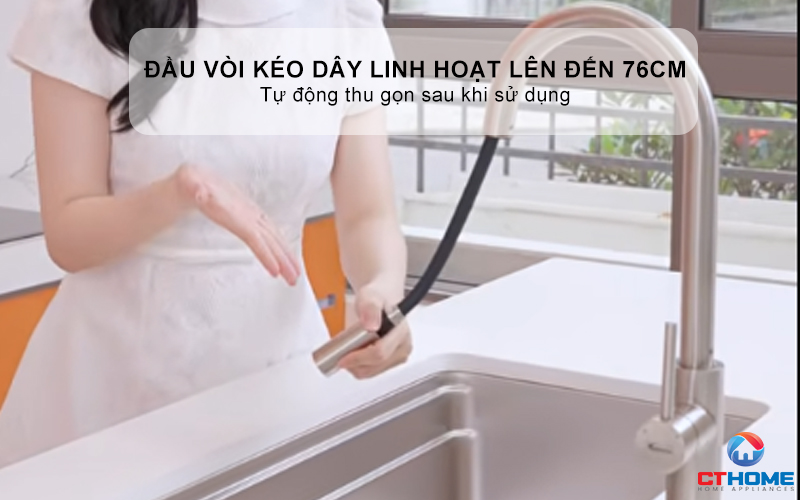 VÒI RỬA BÁT DÂY RÚT KONOX NÓNG LẠNH RENO SMART  RENOSMART 3