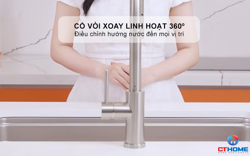 VÒI RỬA BÁT DÂY RÚT KONOX NÓNG LẠNH RENO SMART  RENOSMART 4
